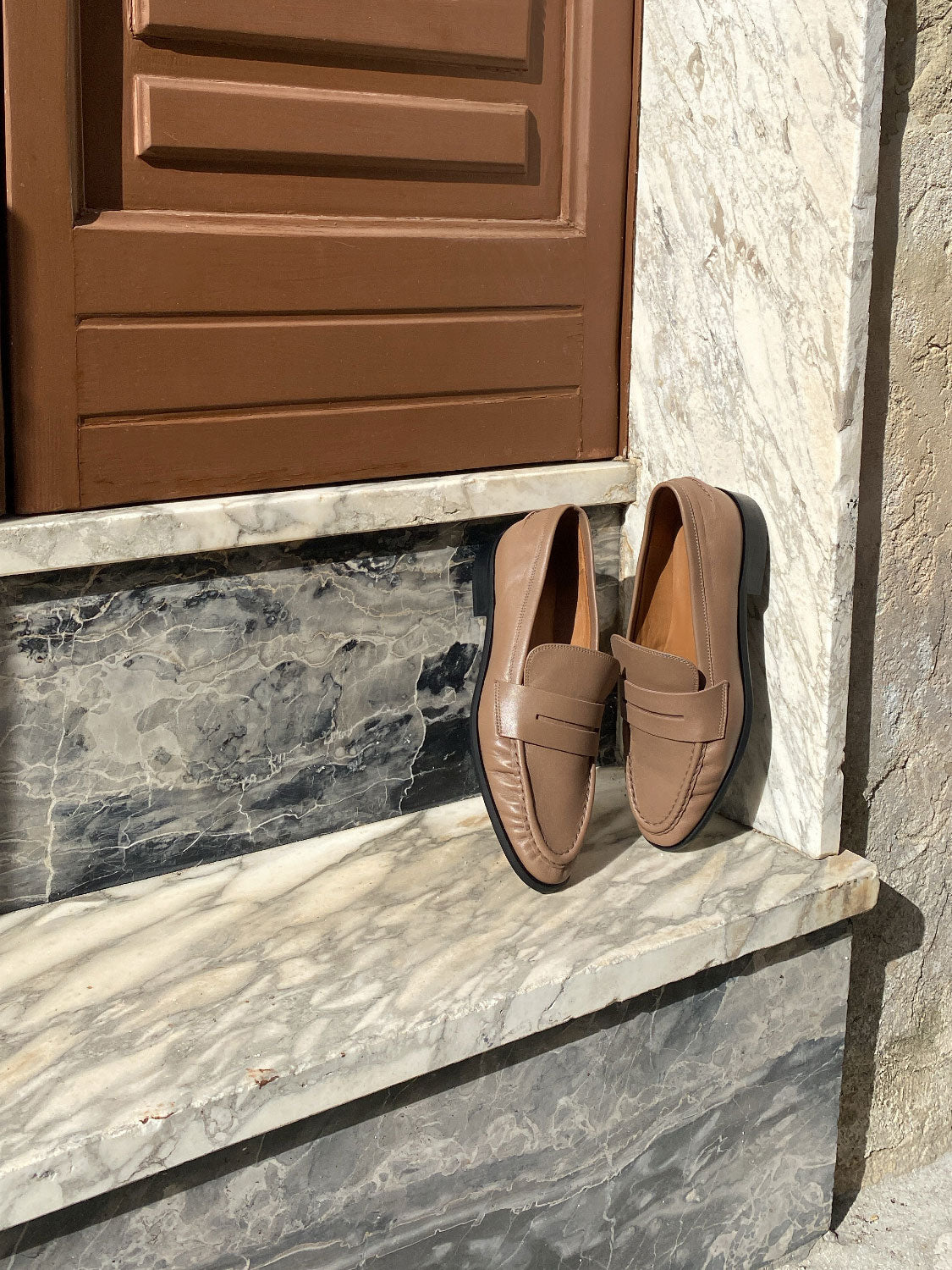 Airola Hazelnut Nappa Loafers