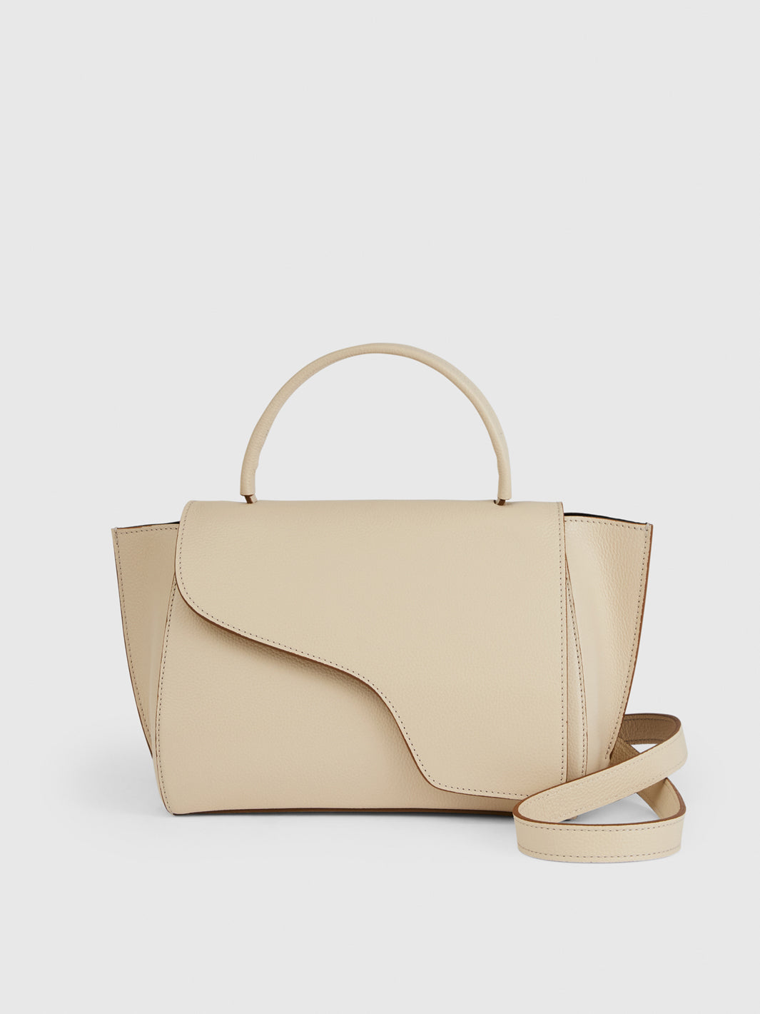 Arezzo Mandorla Grained Leather Handbag