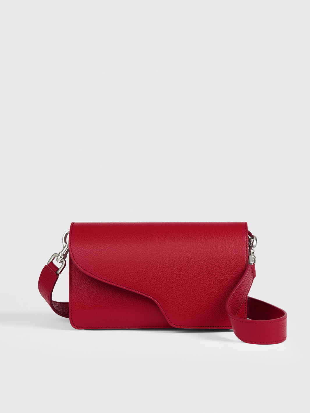 Assisi Melograno Grained Leather Shoulder Bag