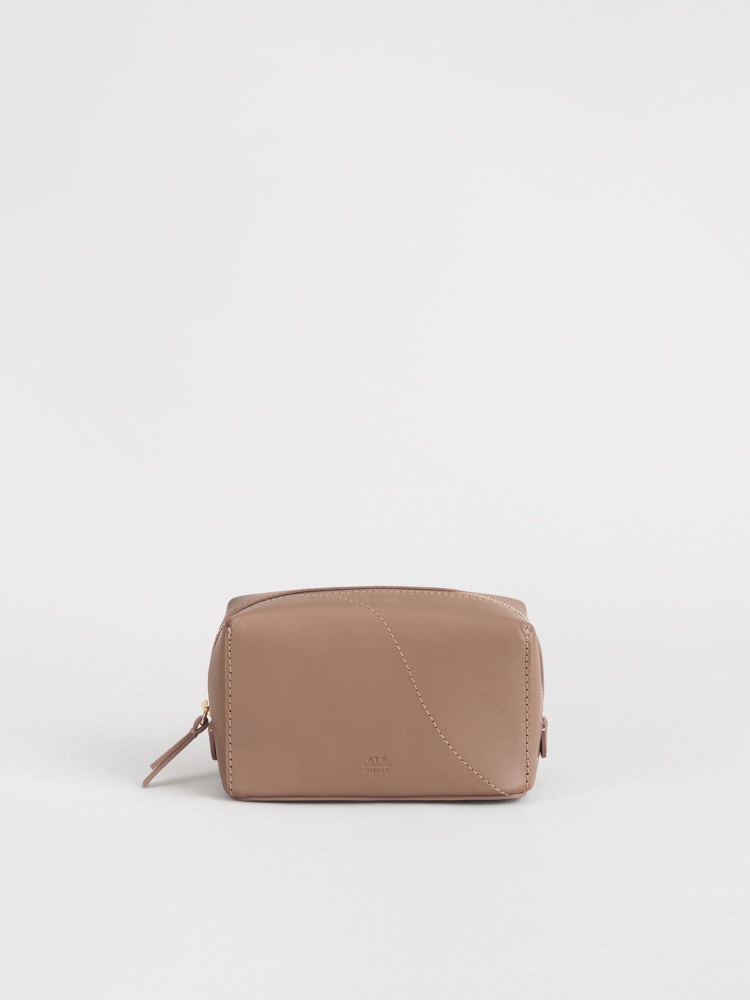 Capanne Hazelnut Leather Beauty Bag
