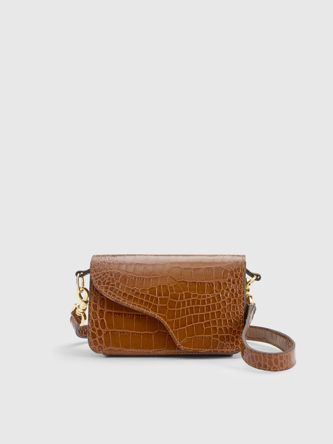 Corsina Cannella Printed Croco Shoulder bag