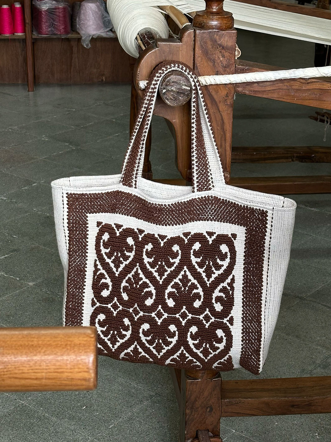 Costantine Walnut Cotton Tote Bag