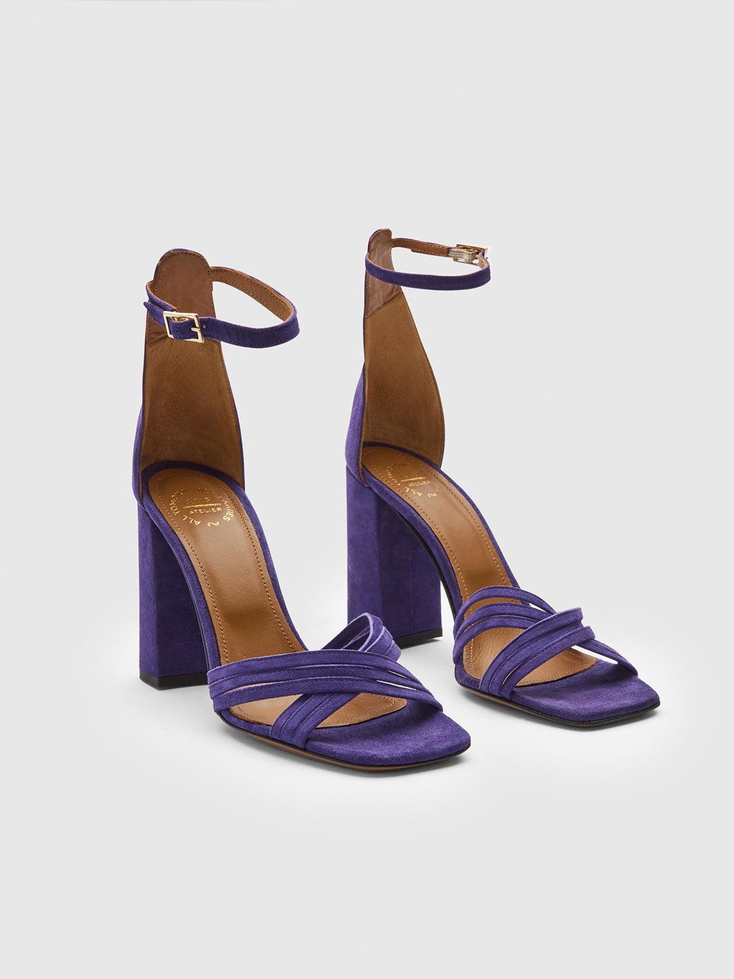 Drena Viola Suede Heeled sandals