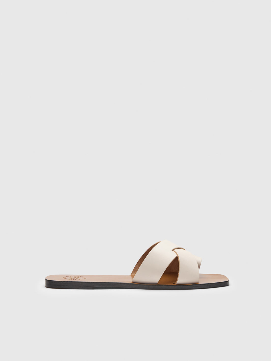 Fonte Linen Leather Flat sandals ATP Atelier Official Site