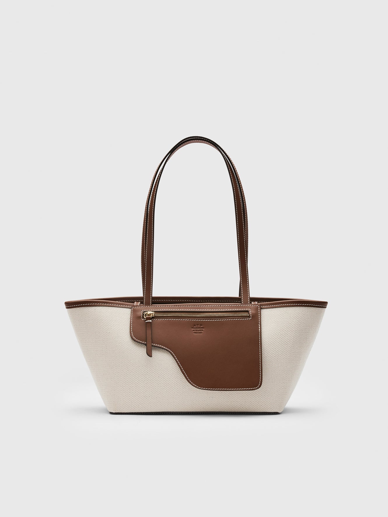 Gaiba Ecru/Cannella Canvas/Leather Mini tote bag