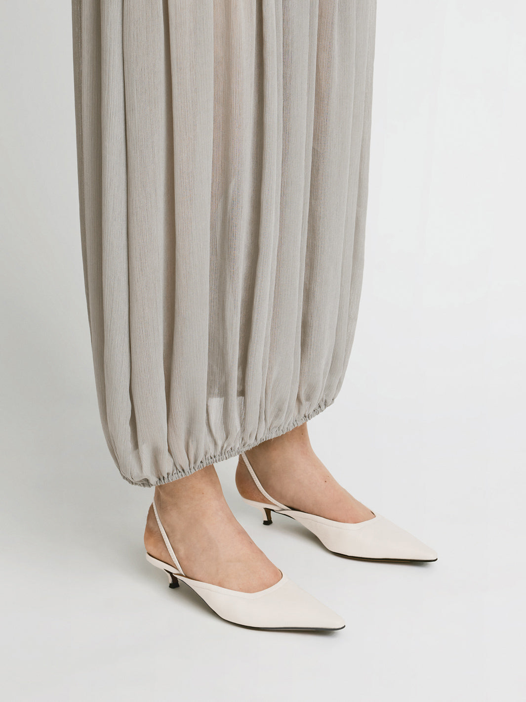 Lana Linen Shiny Nappa Slingbacks