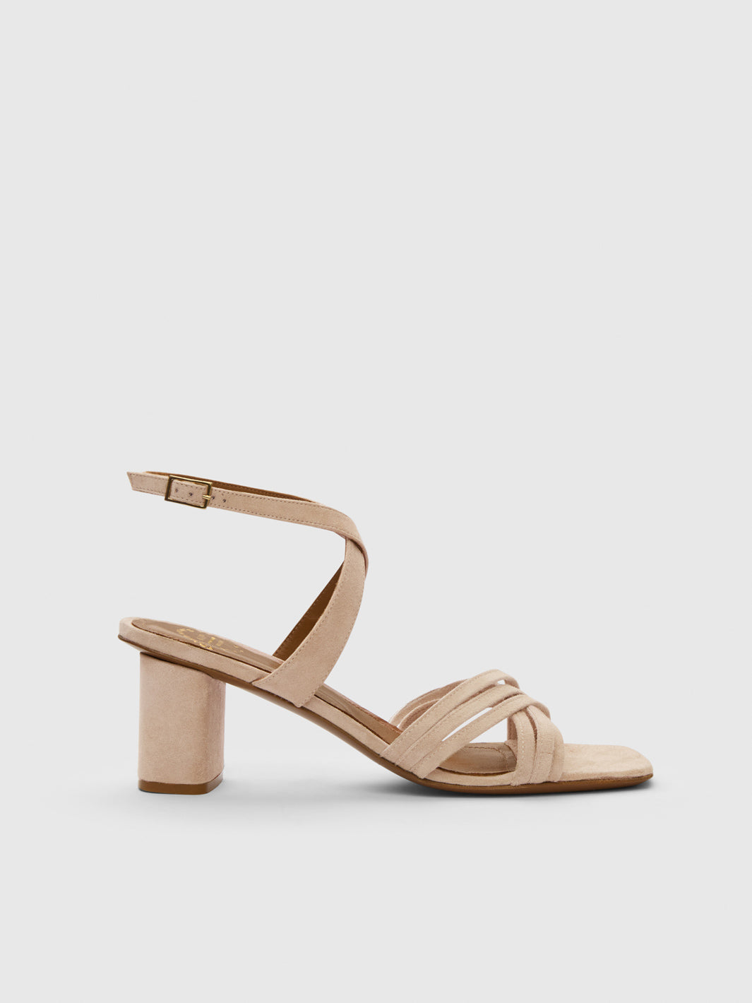 Ledro Cipria Suede Heeled Sandals
