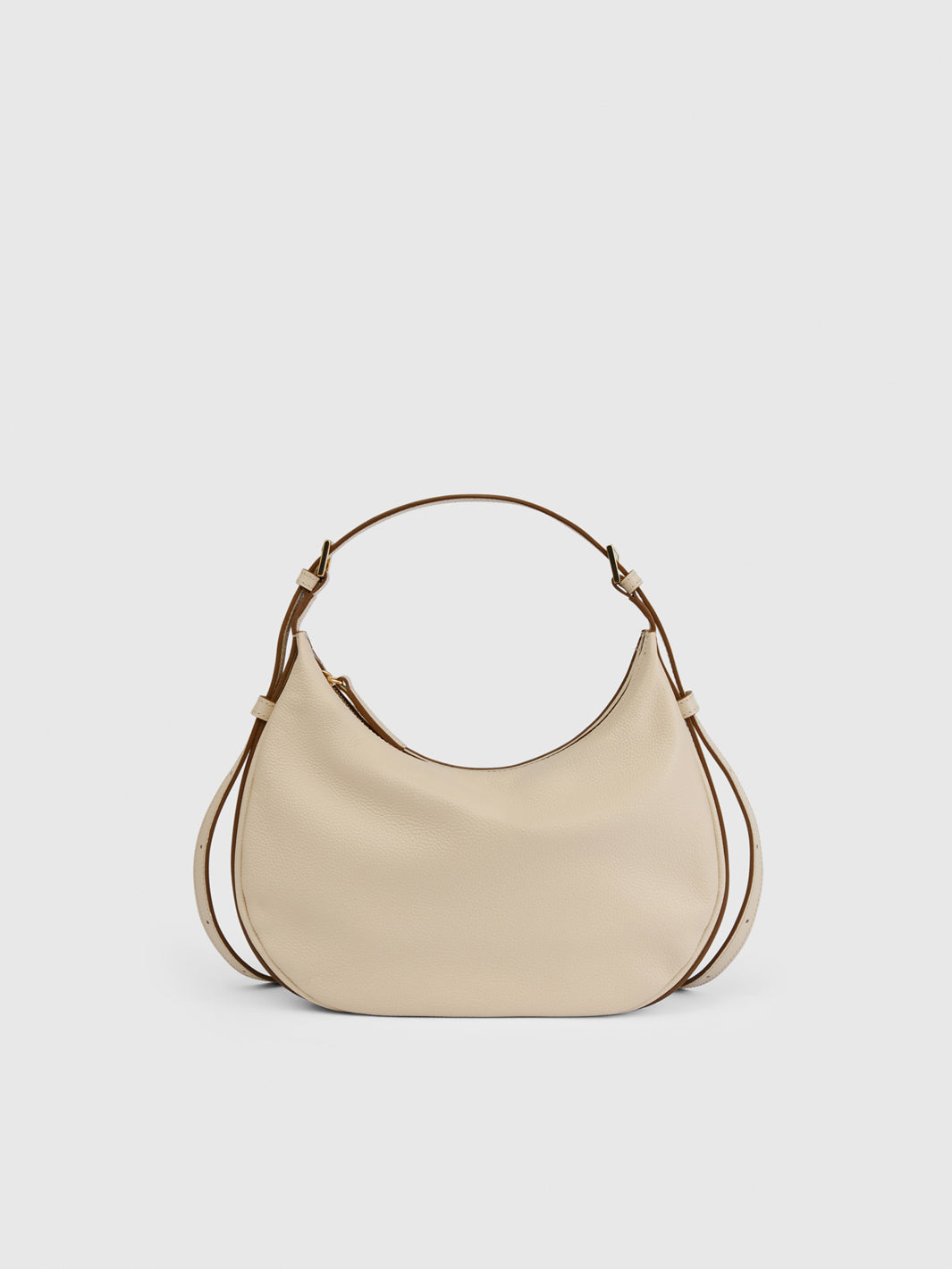 Liveri Mandorla Grained Leather Small hobo bag
