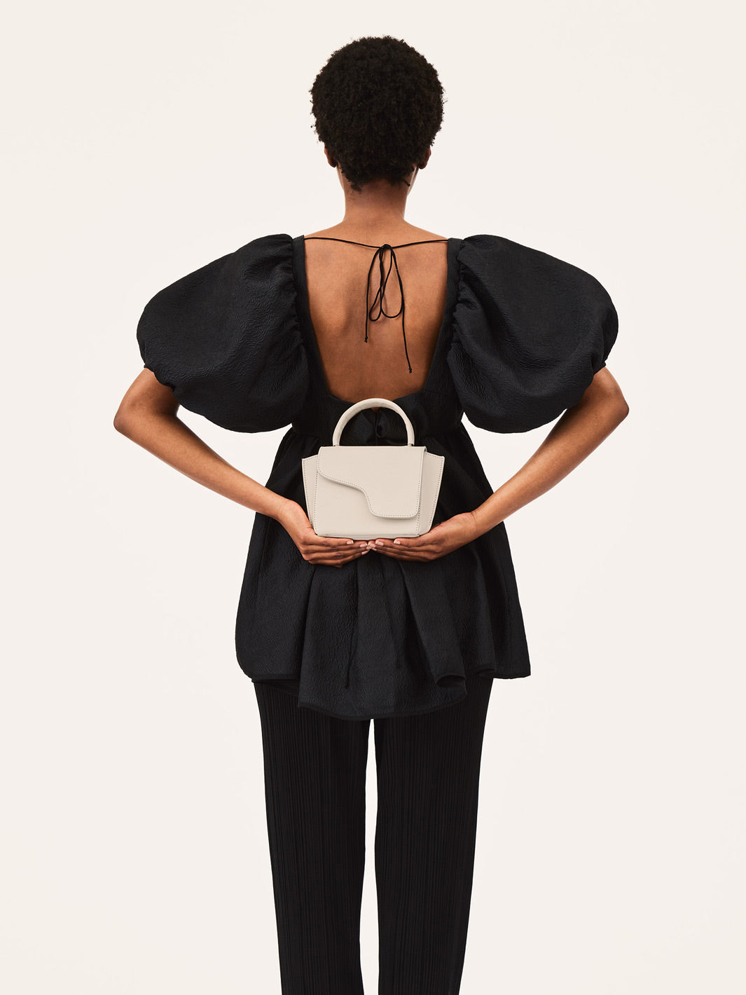 Montalcino Limestone Leather Mini handbag