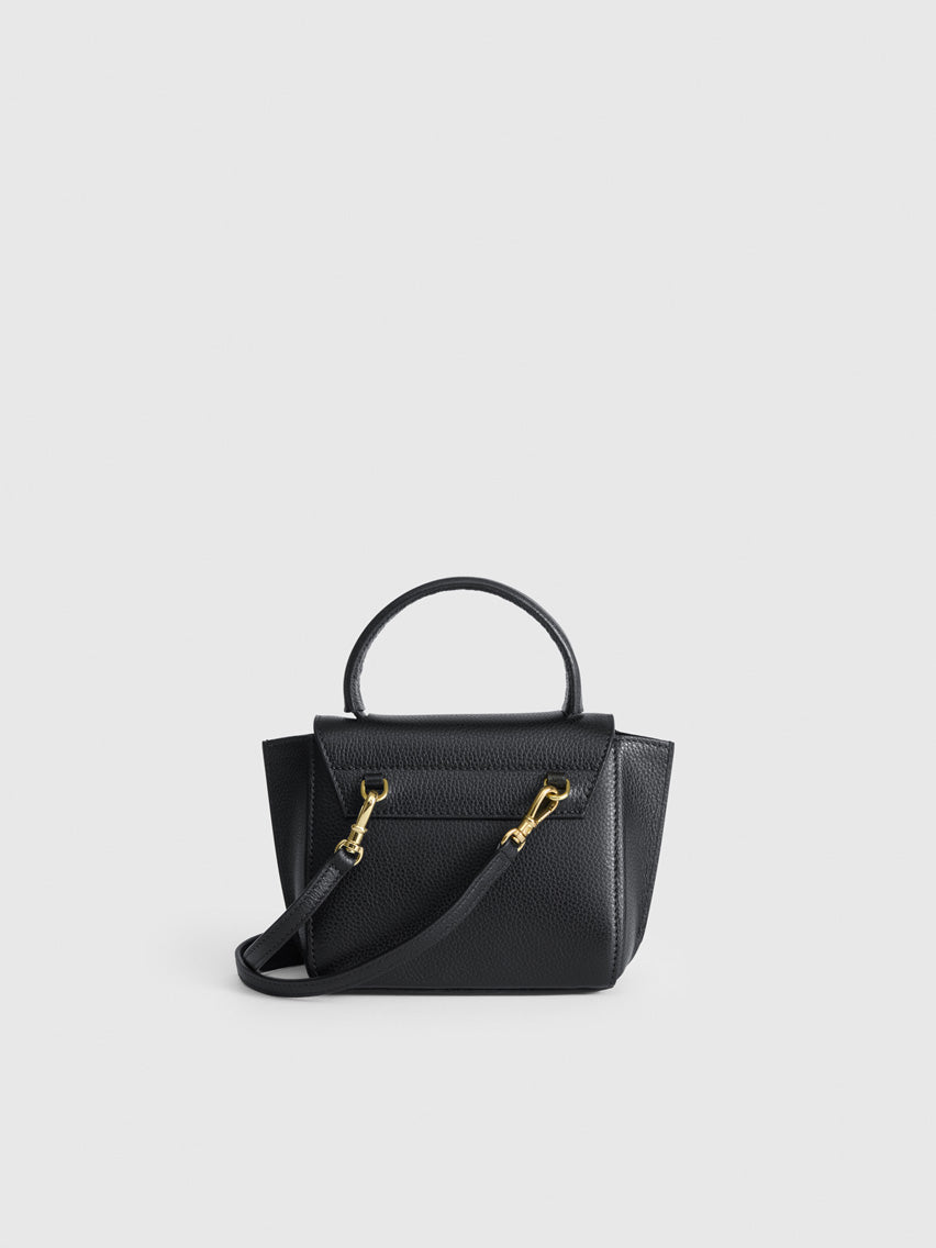 Montalcino Black Grained Leather Mini handbag