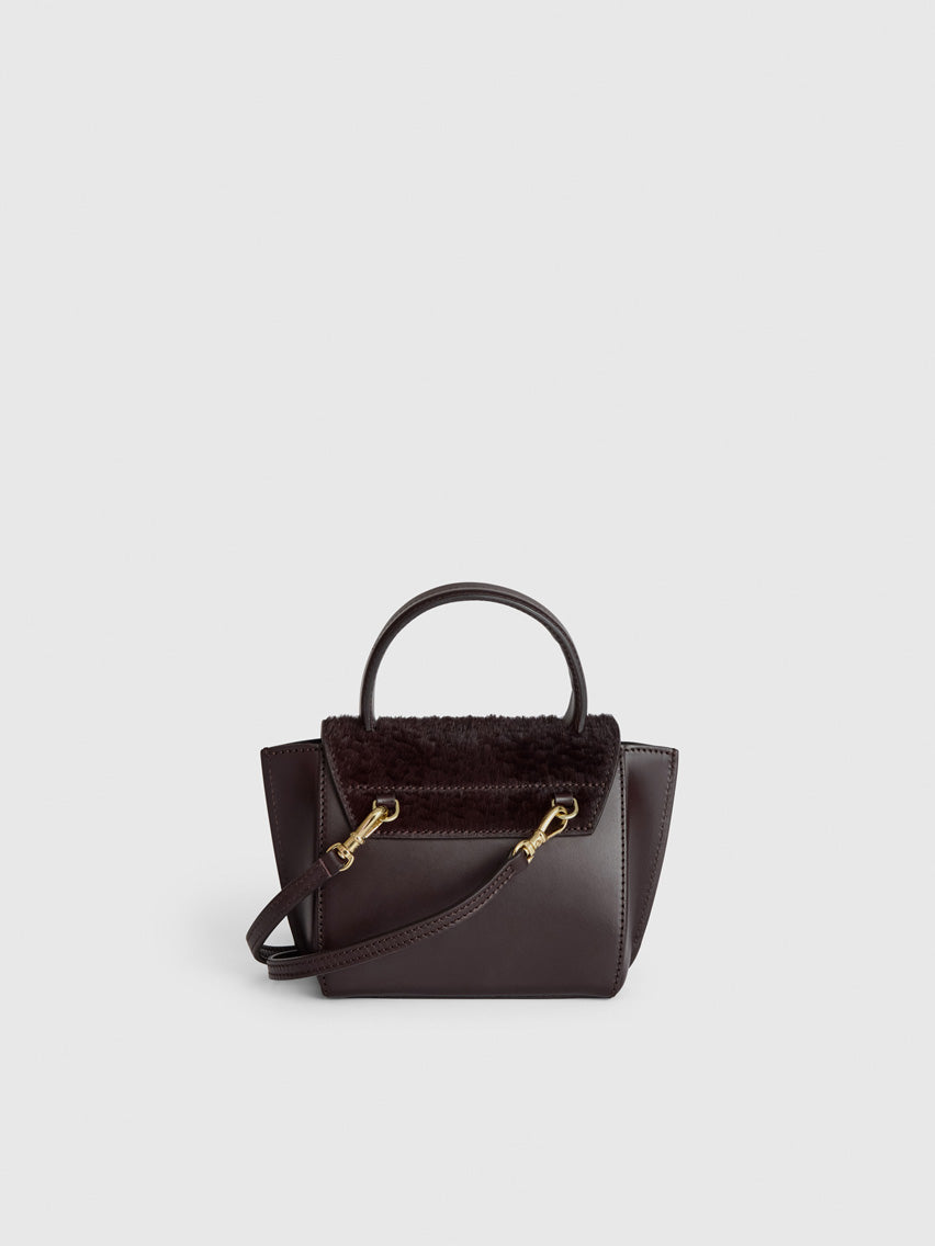 Montalcino Walnut Embossed Pony/Leather Mini handbag