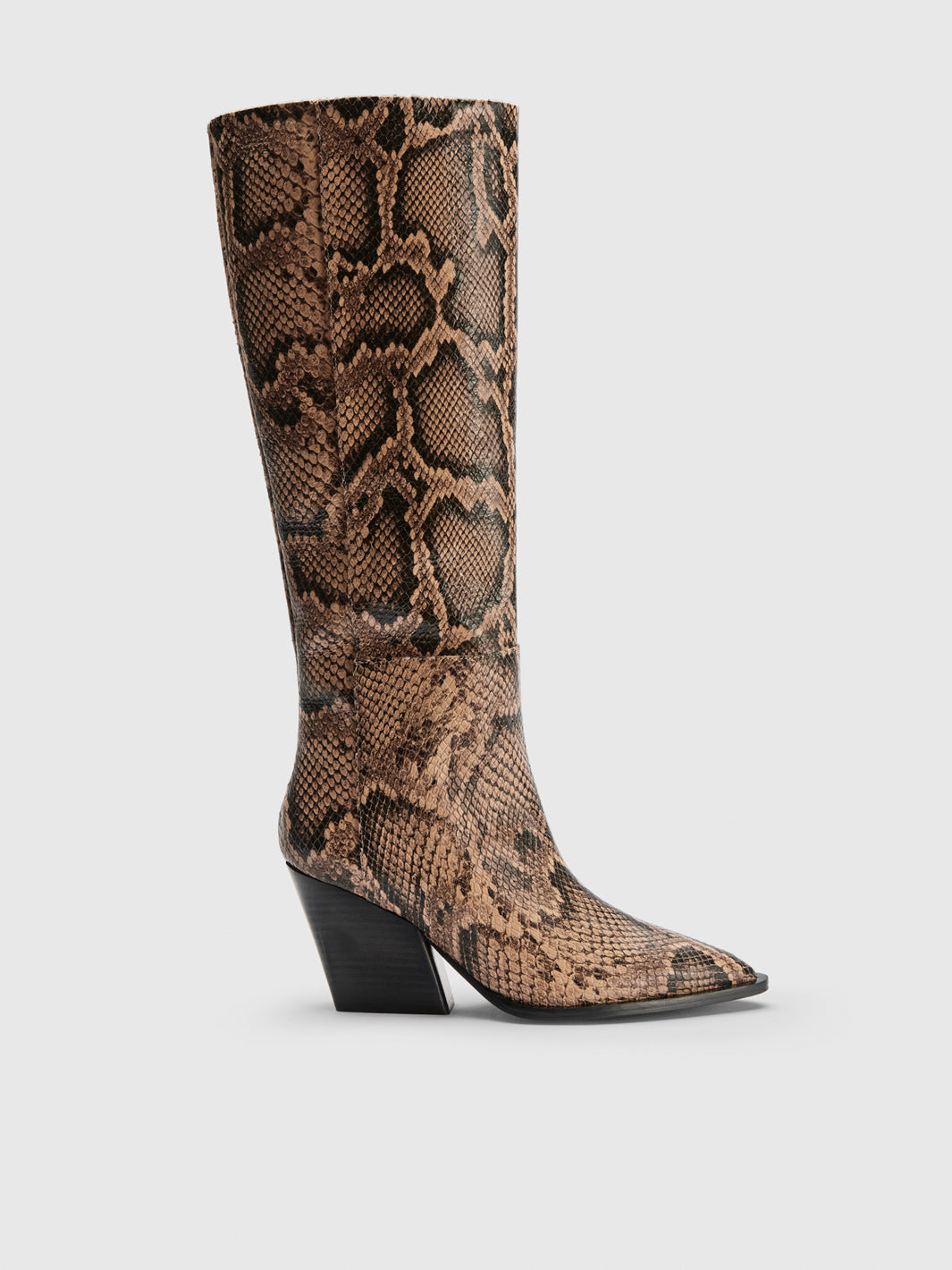 Snake print knee boots top