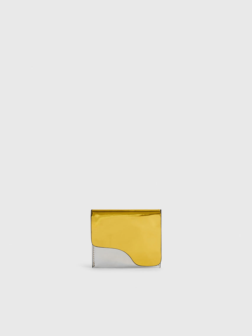 Olba Gold/Silver Metallic Leather Wallet