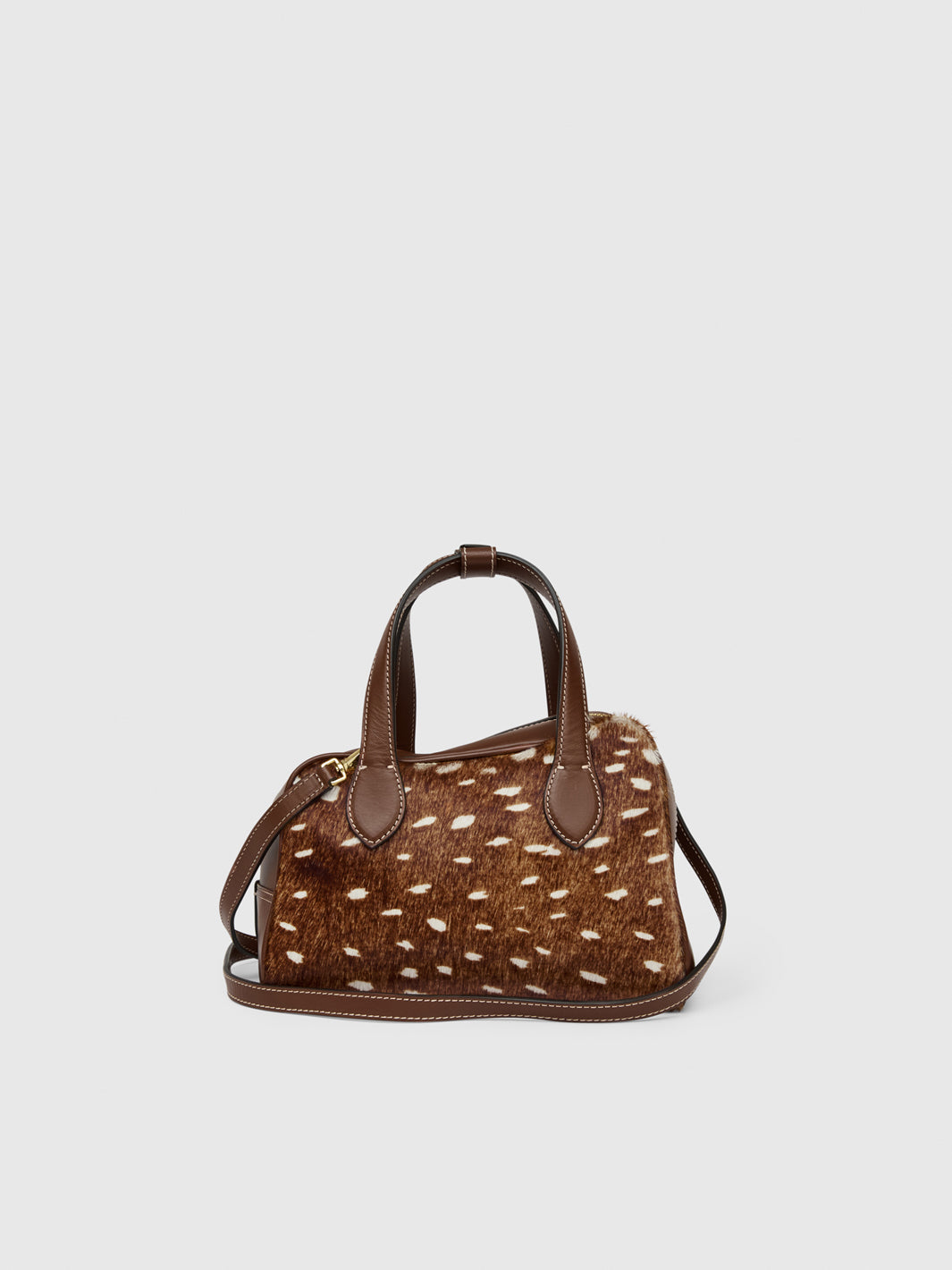 Ormelle Cannella Printed Cerbiatto/Leather Top handle bag