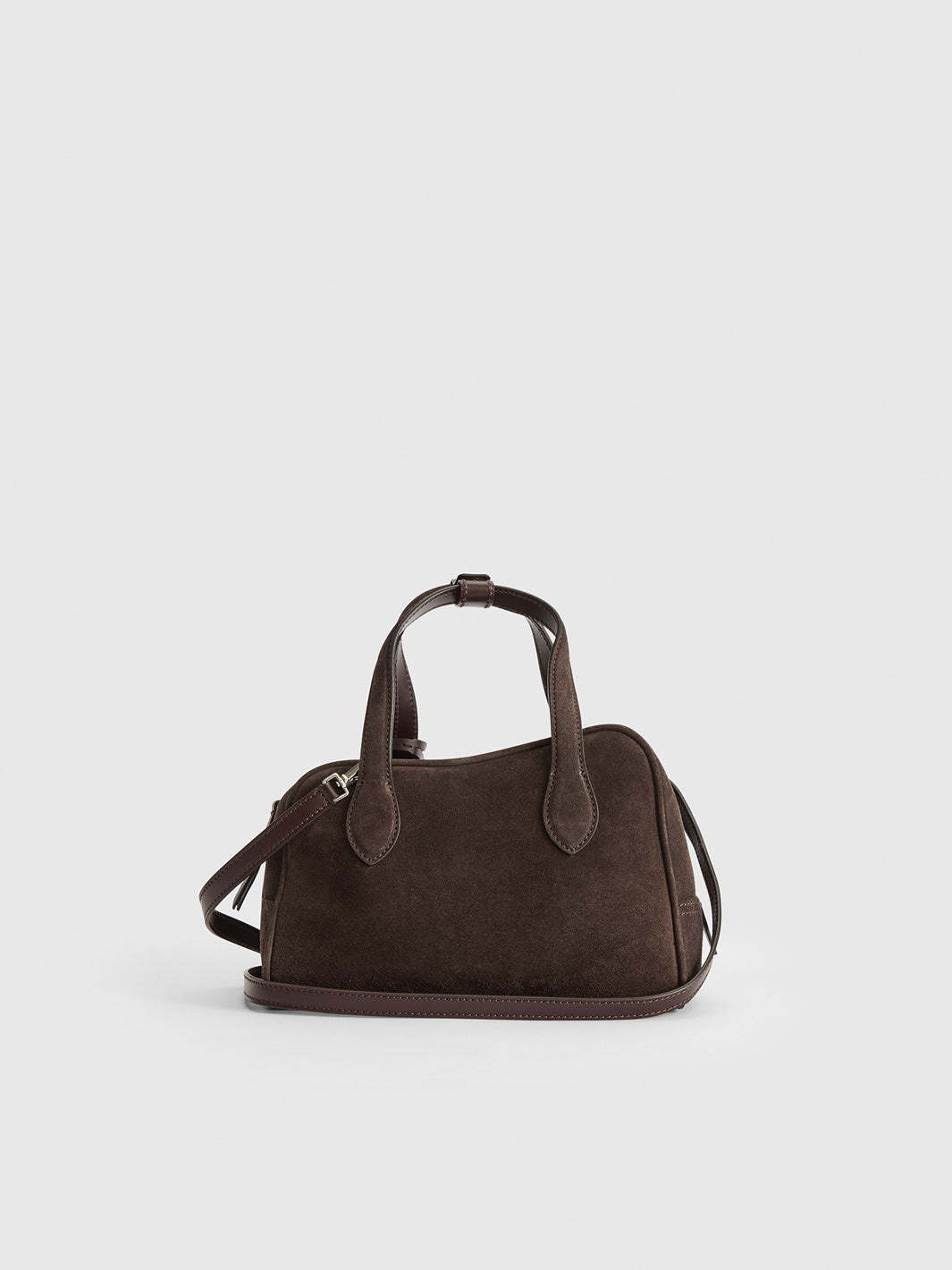 Ormelle Walnut Suede Top handle bag