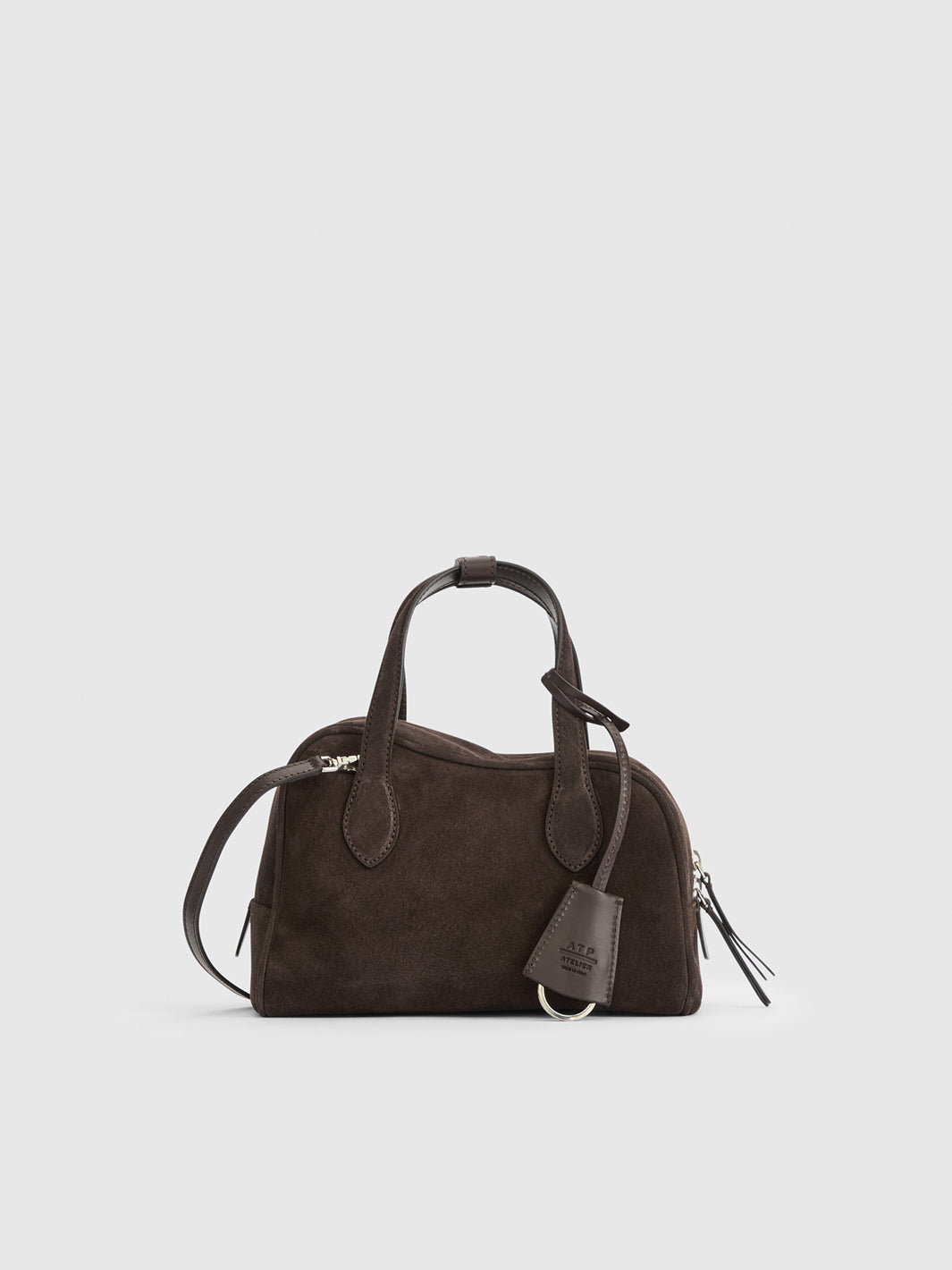 Ormelle Walnut Suede Top handle bag