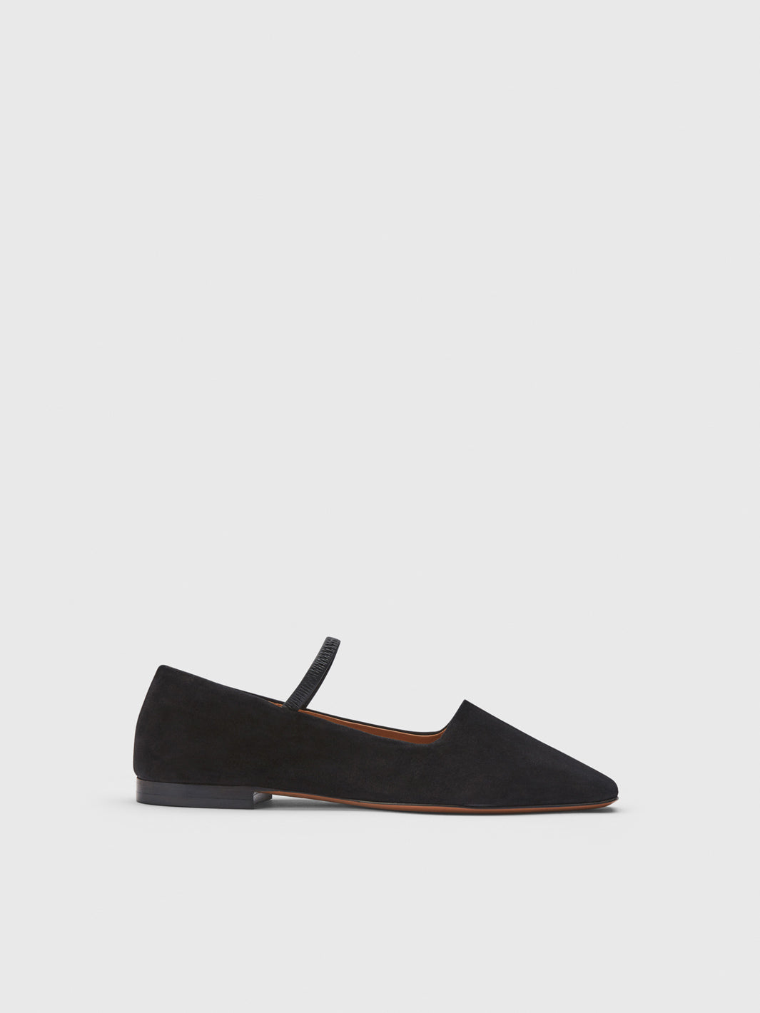 Black fashion suede mary jane shoes