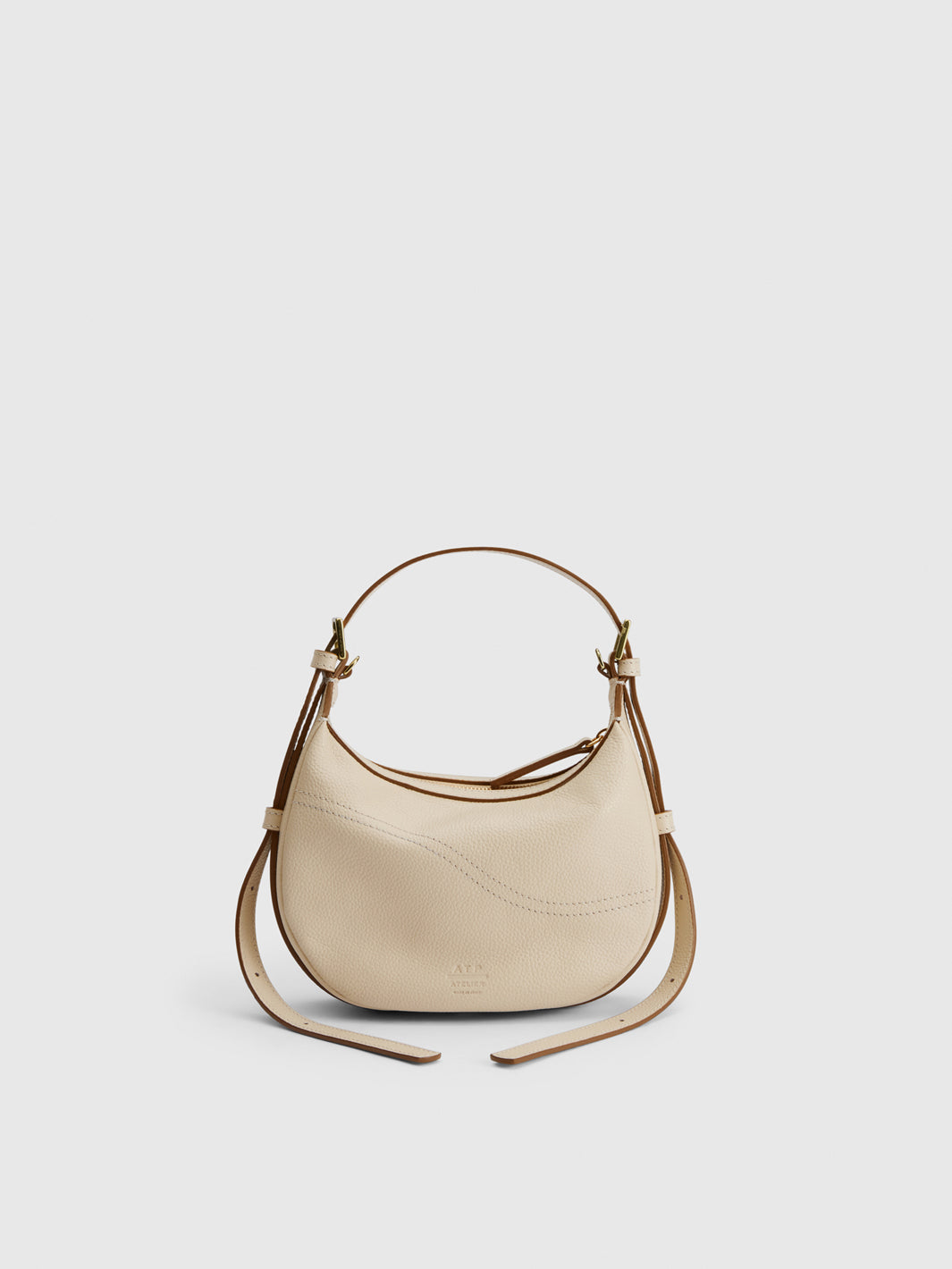 Silea Mandorla Grained Leather Mini hobo bag