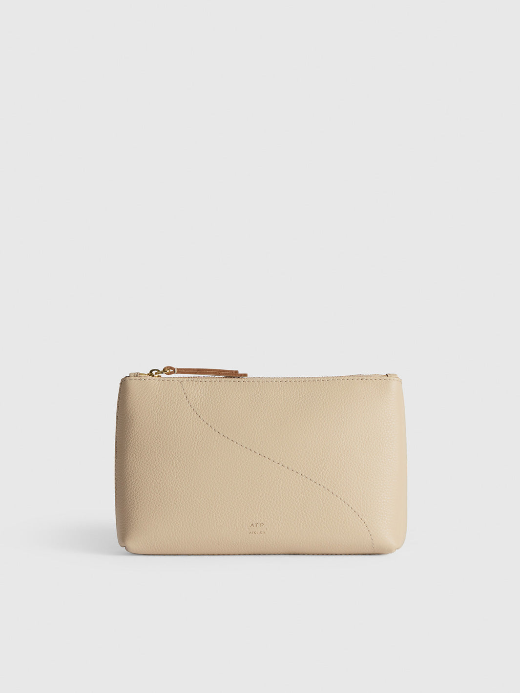 Solaio Mandorla Grained Leather Beauty Bag