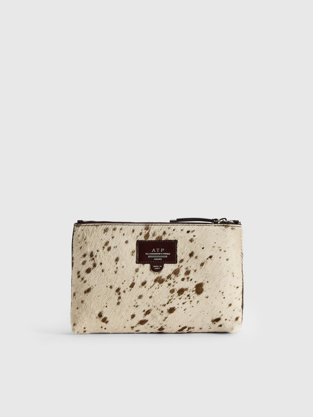 Solaio Mandorla Printed Mini Cow Beauty Bag