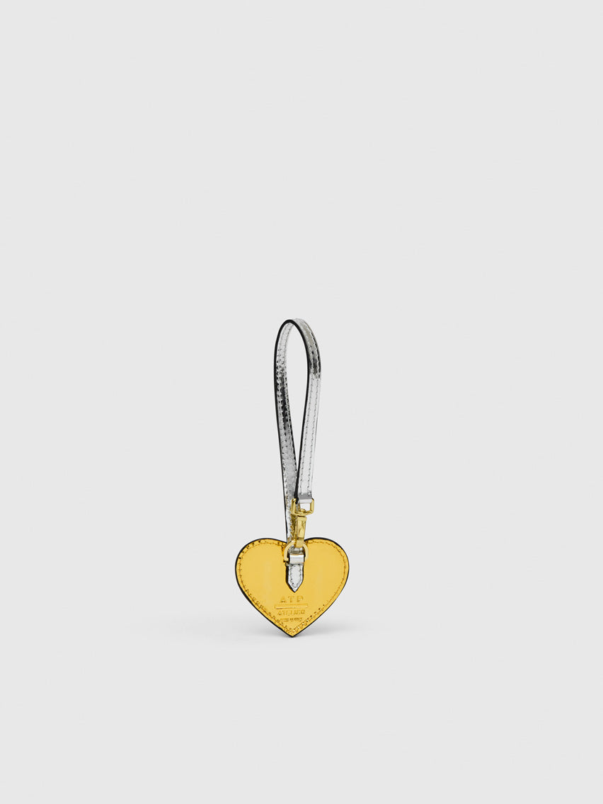Venosta Gold/Silver Metallic Leather Key chain