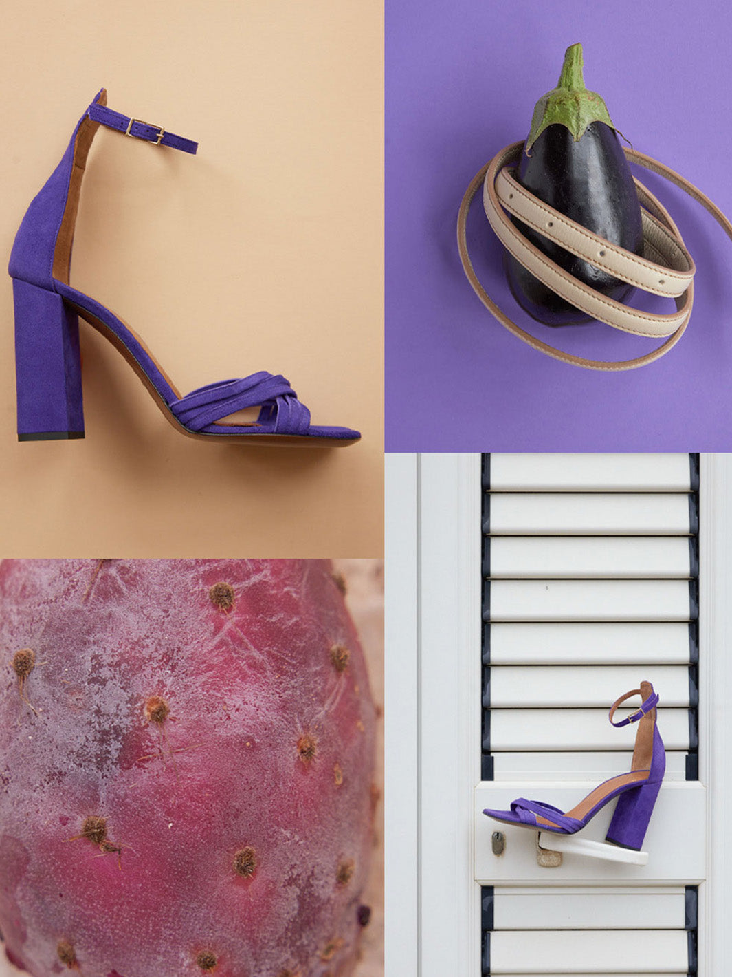 Drena Viola Suede Heeled sandals