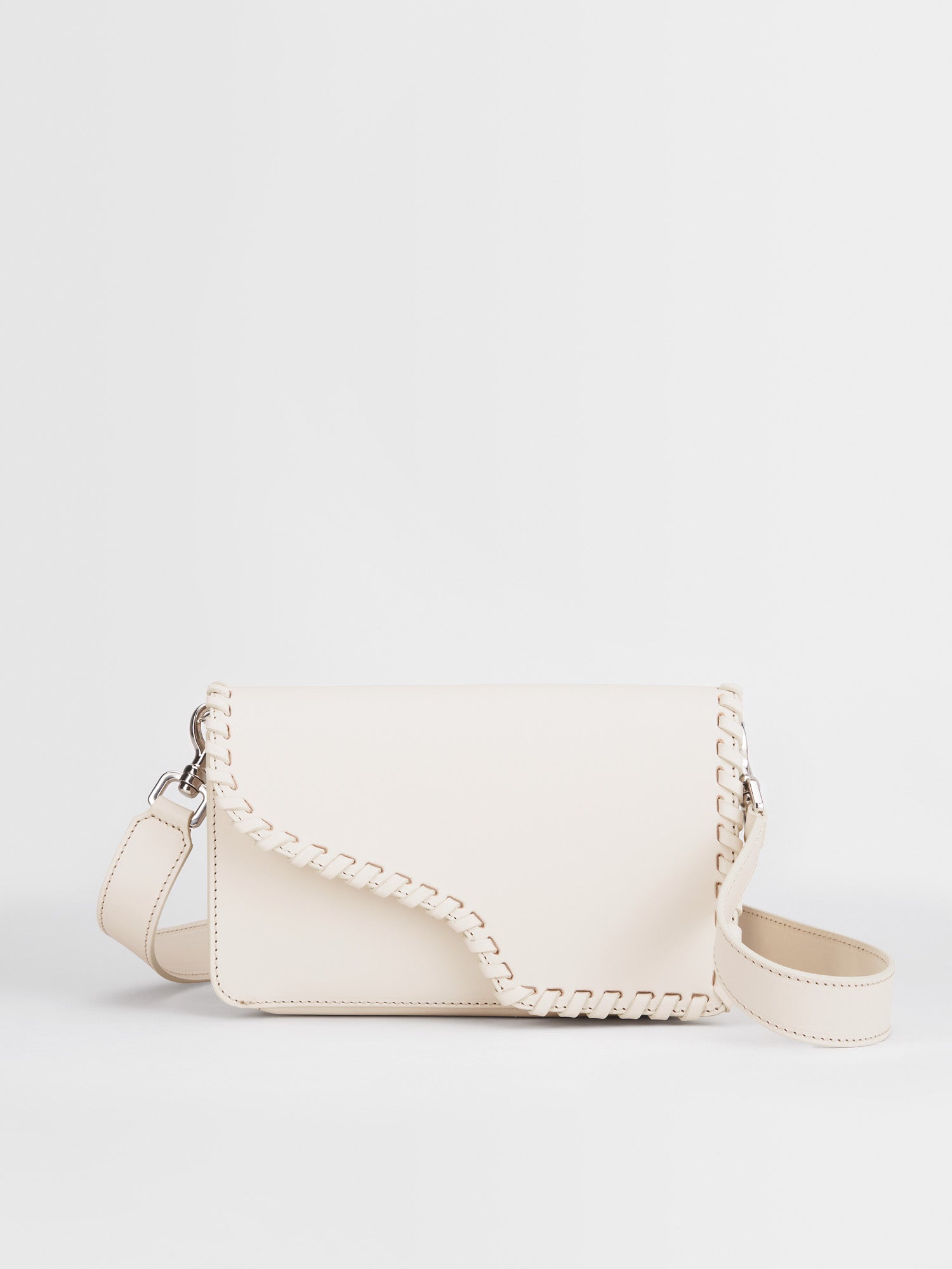 Assisi Stitch Linen Leather Shoulder bag