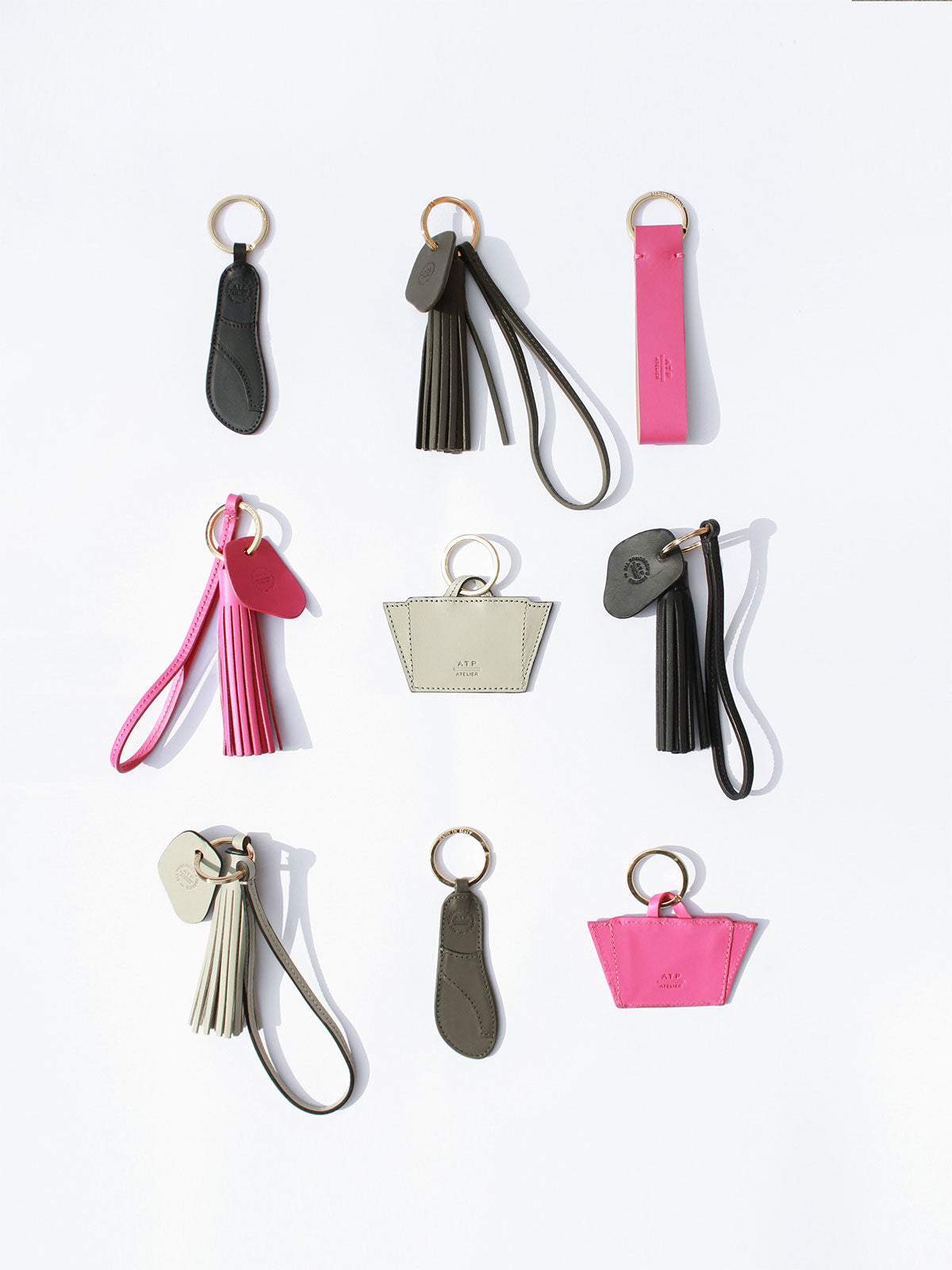 Pergola Black Leather Keyring