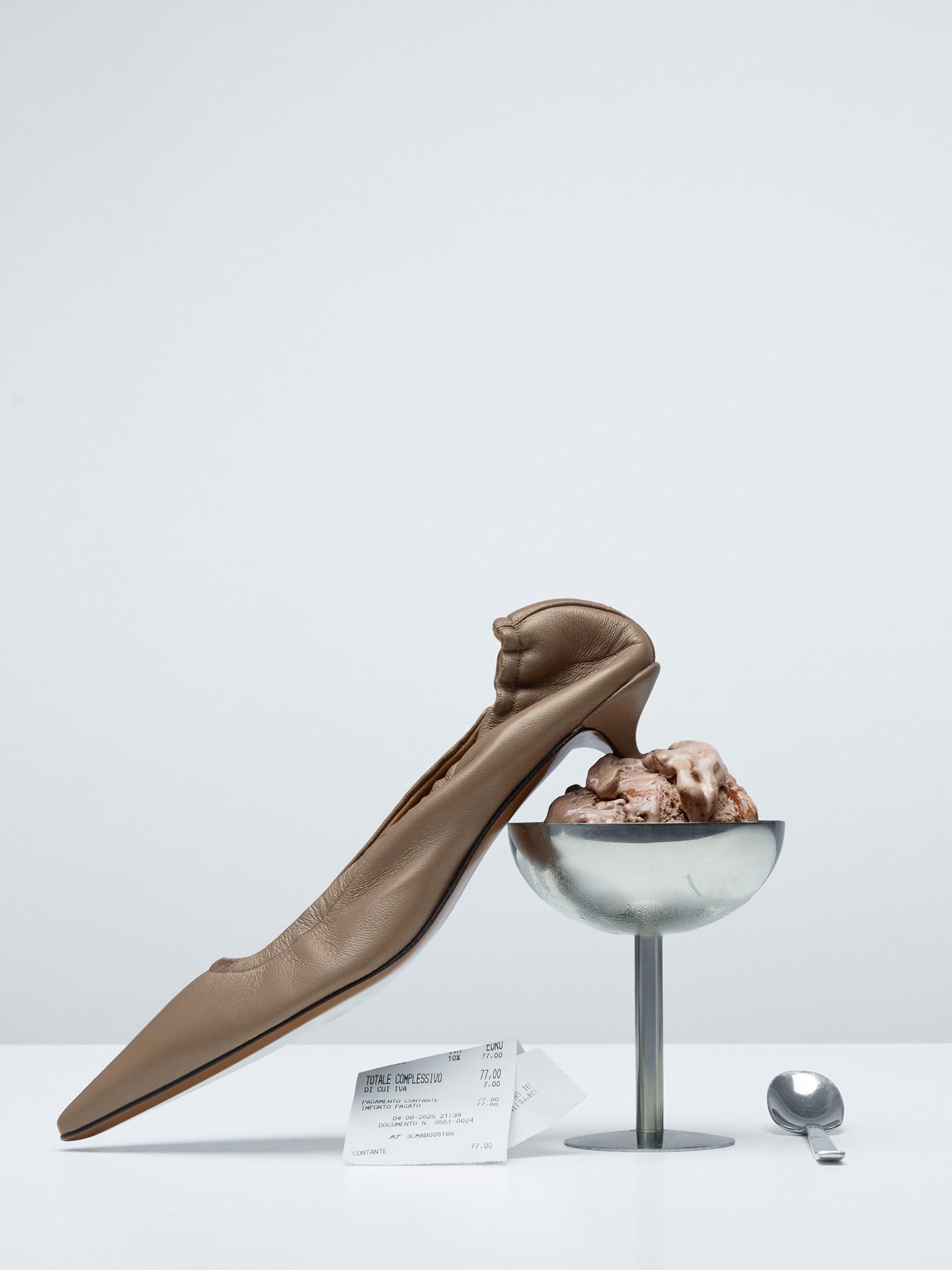 Valfurva Tahini Shiny Nappa Pumps