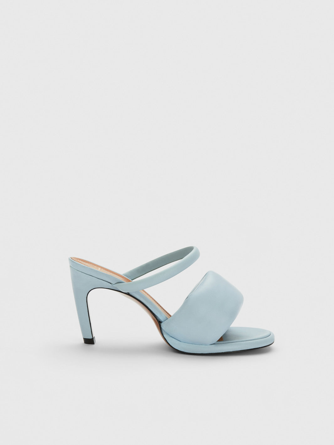 Agnone Pastel Blue Nappa Heeled sandals