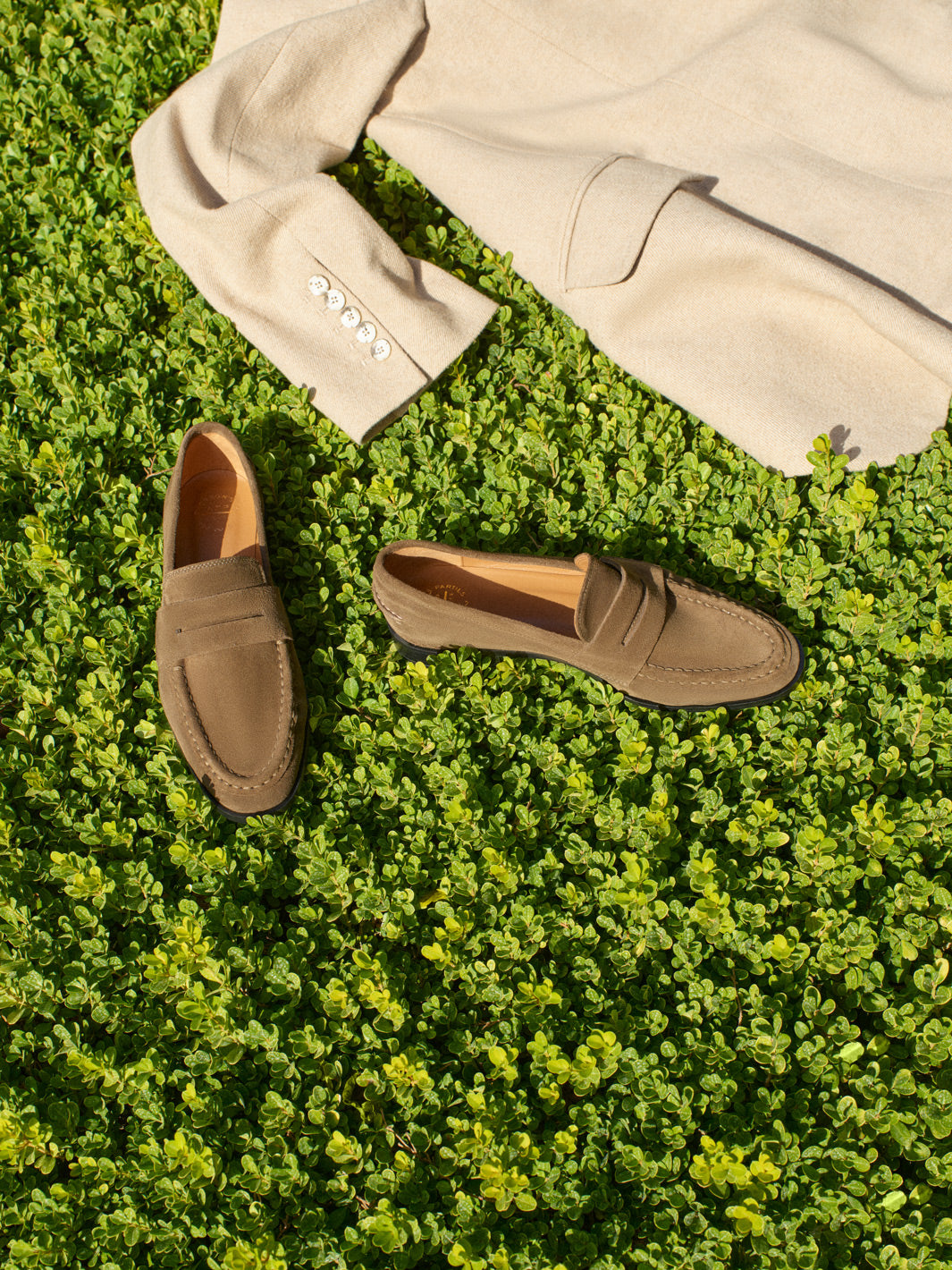 Airola Khaki Brown Suede Loafers