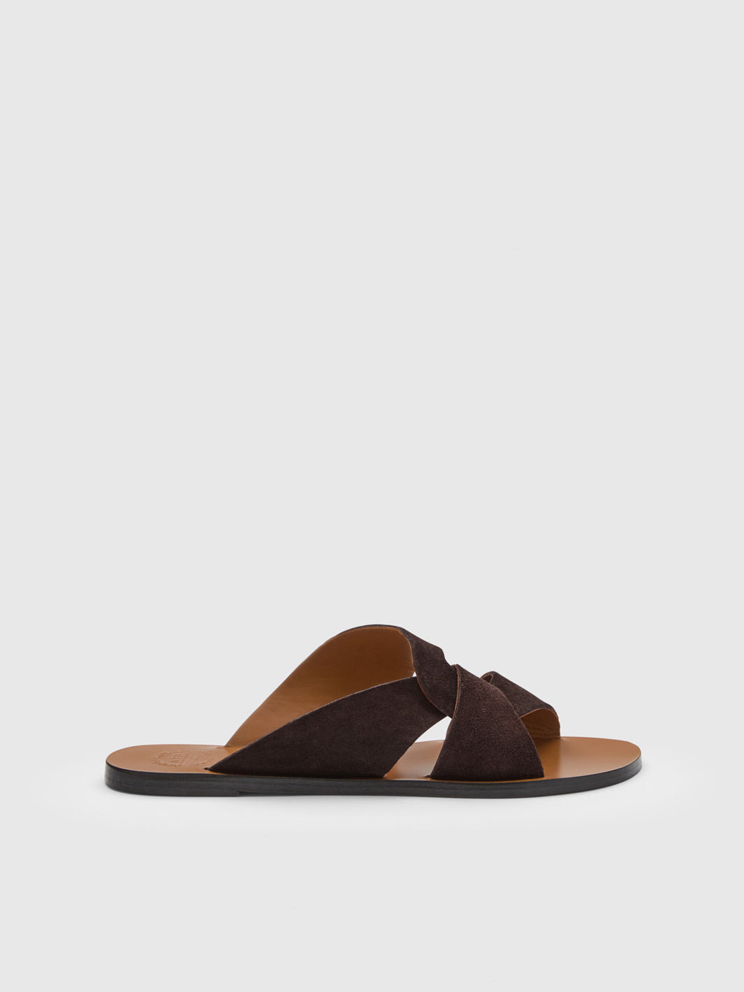 Allai Walnut Suede Flat sandals
