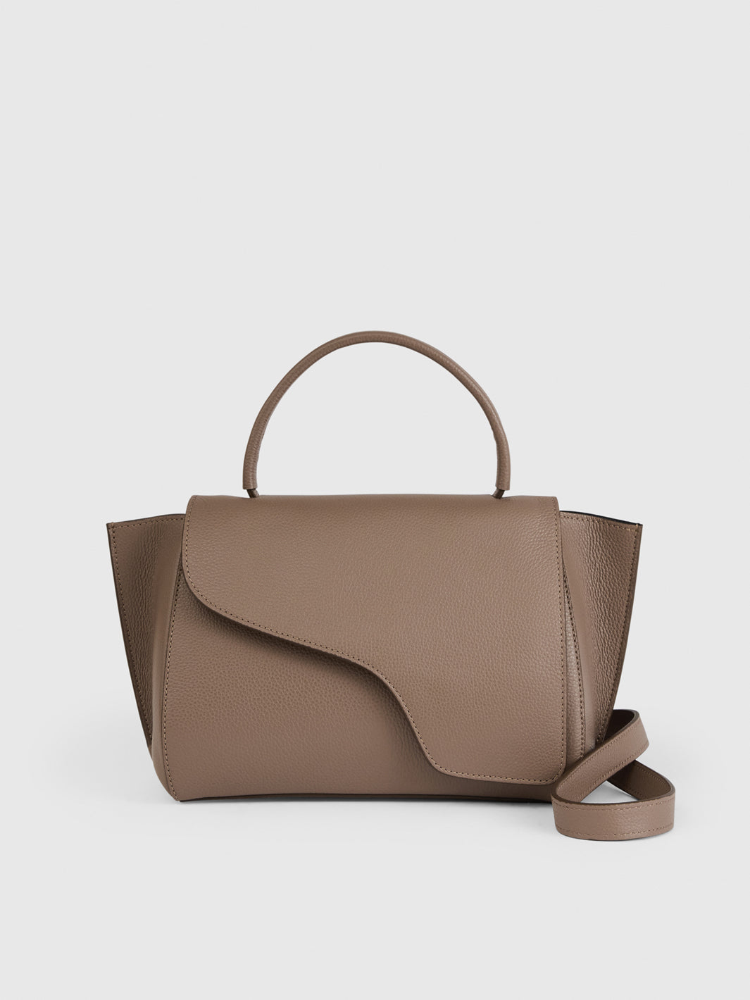 Arezzo Tahini Grained Leather Handbag
