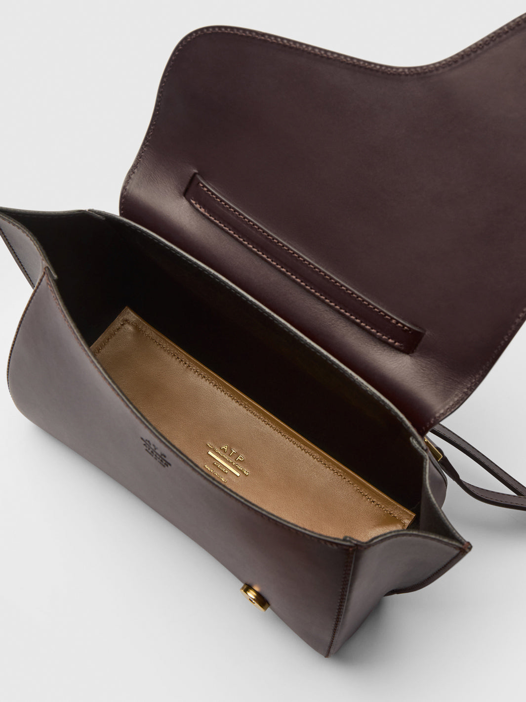 Arezzo Walnut Leather Handbag | ATP Atelier | Official Site