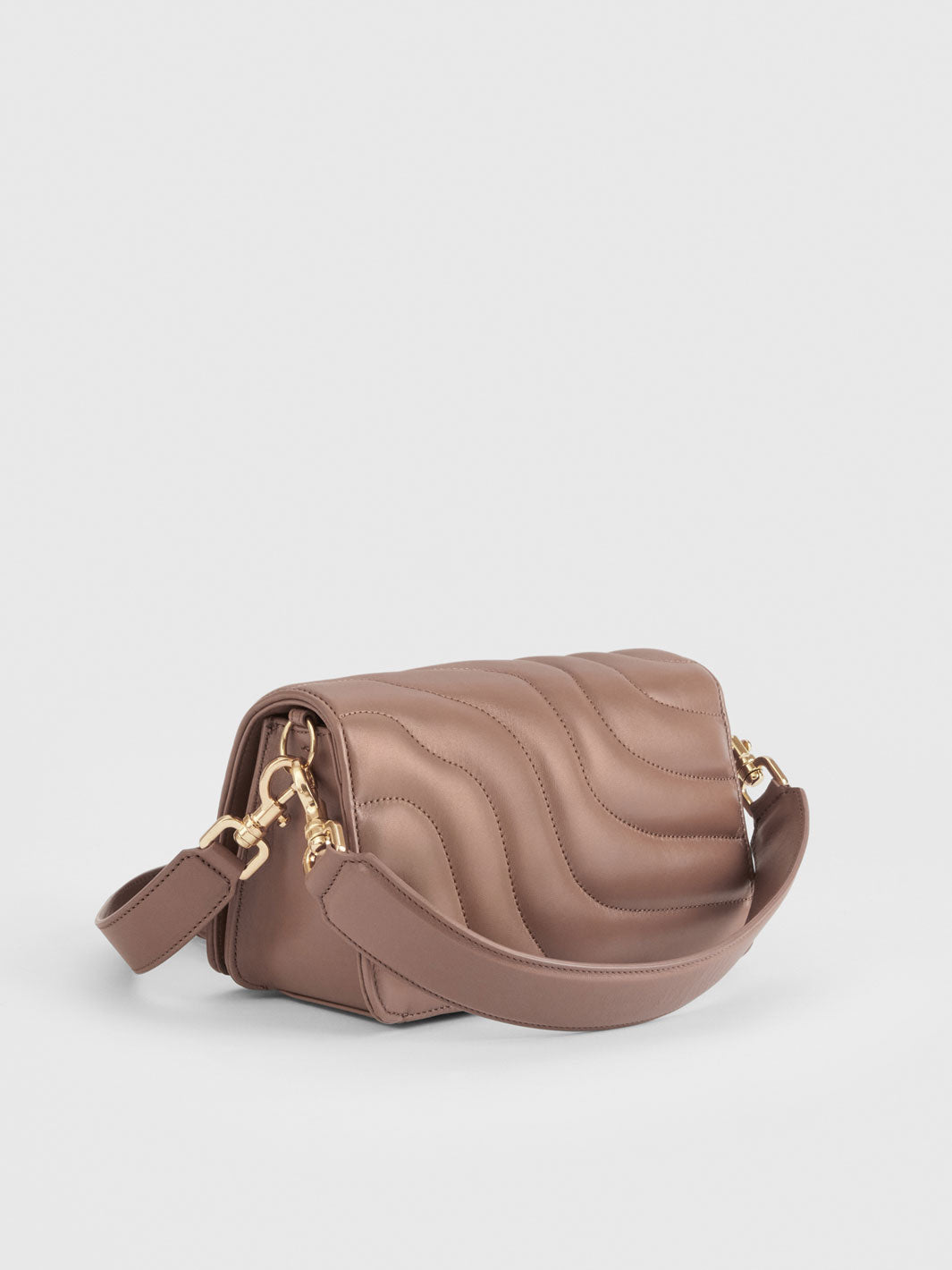 Assisi Hazelnut Quilted Nappa Shoulder Bag