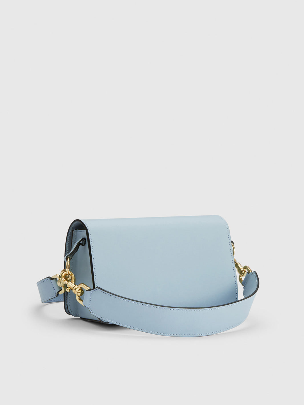 Assisi Pastel Blue Leather Shoulder Bag