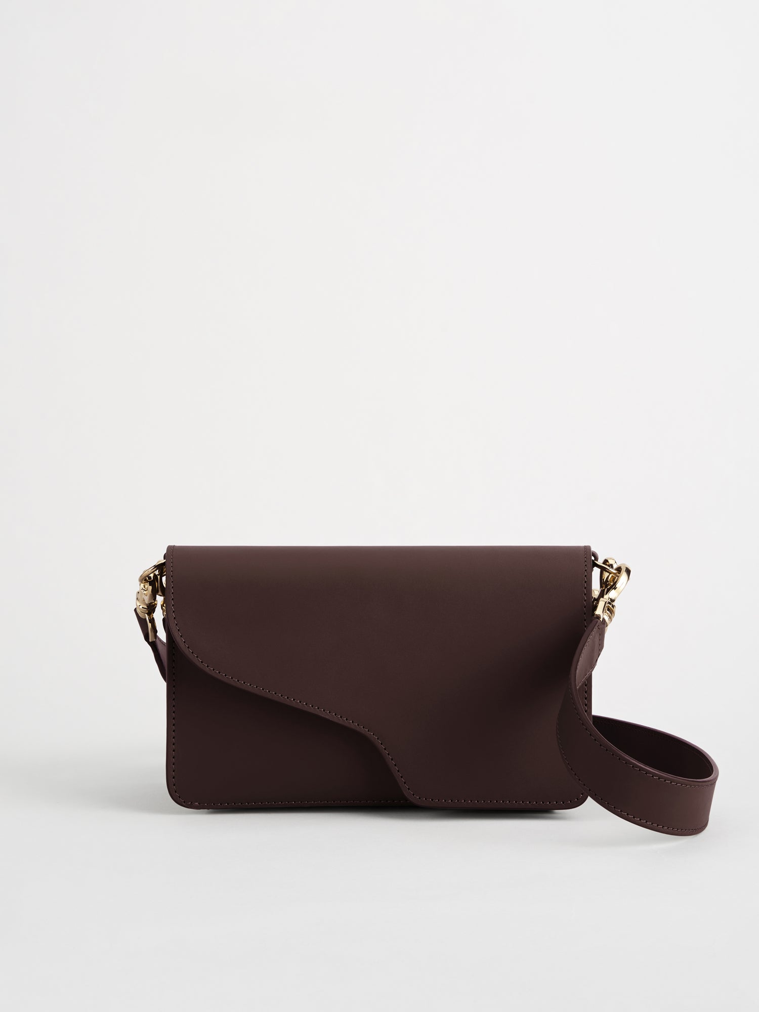 Assisi Walnut Leather Shoulder Bag