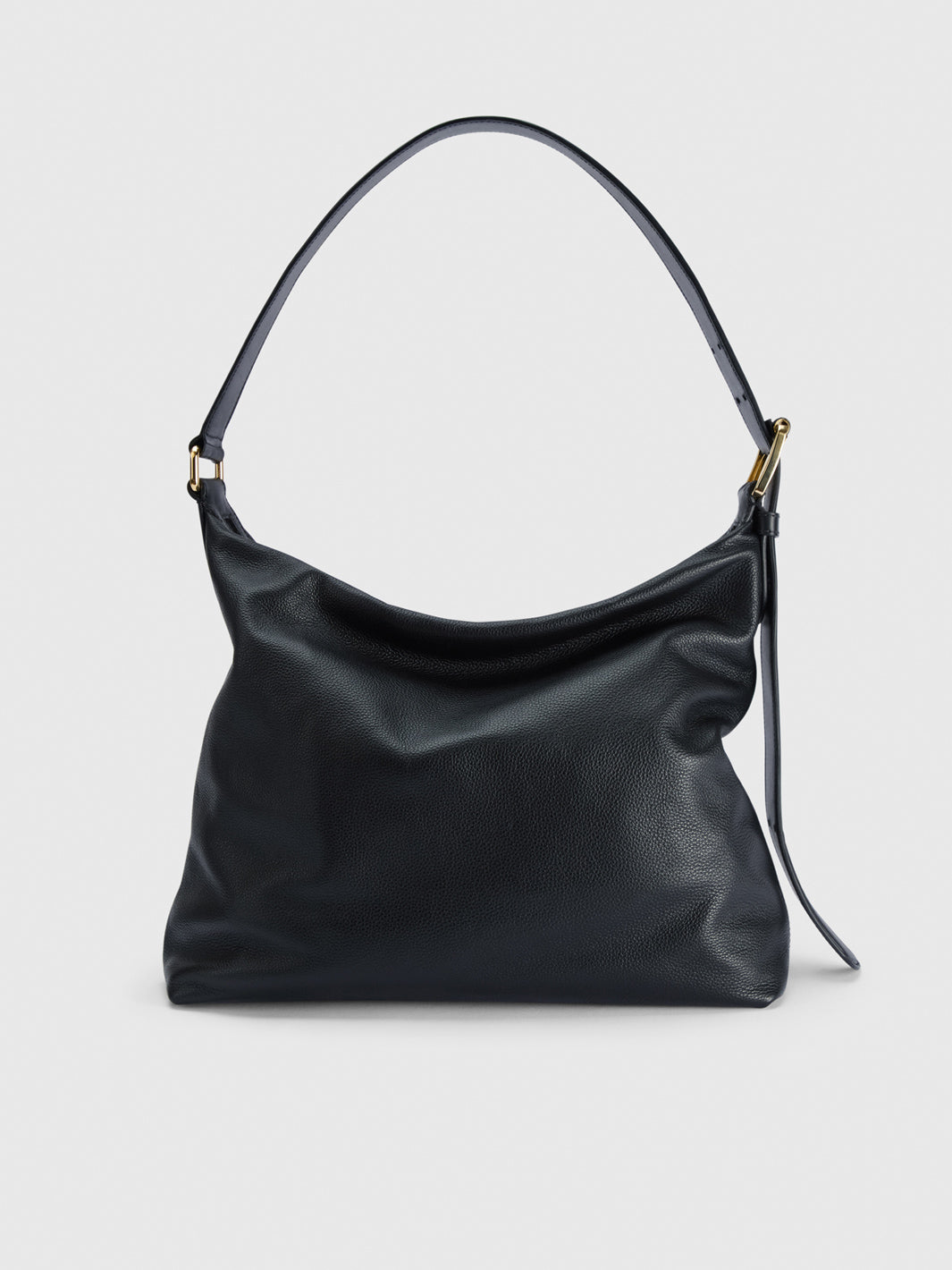 Bassano Black Grained Leather/Leather Tote bag