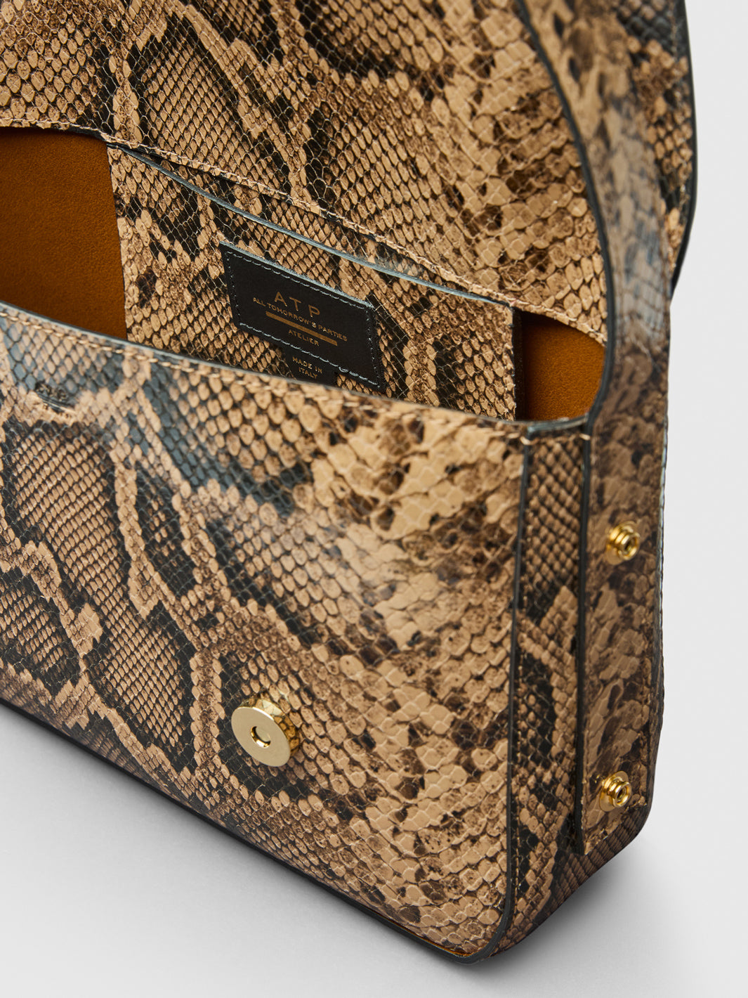 Bolgheri Nocciola Printed Snake Shoulder bag