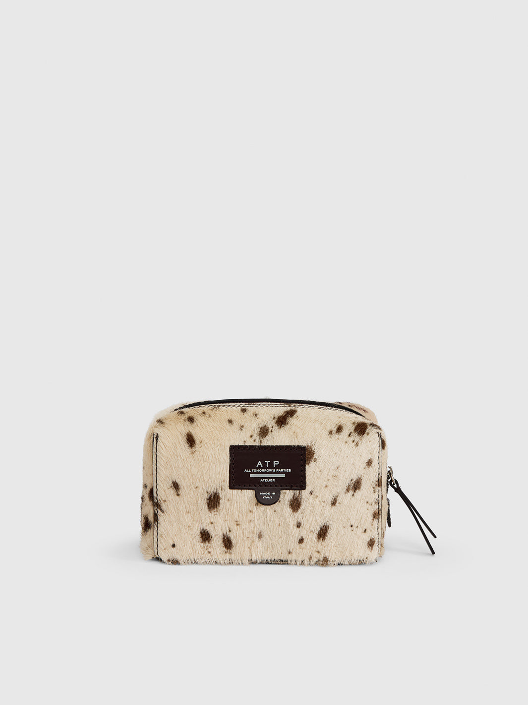 Capanne Mandorla Printed Mini Cow Beauty Bag