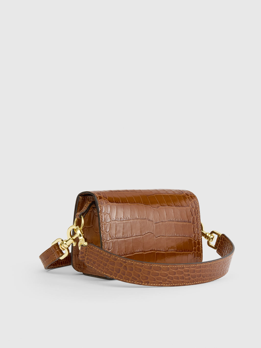 Corsina Cannella Printed Croco Shoulder bag