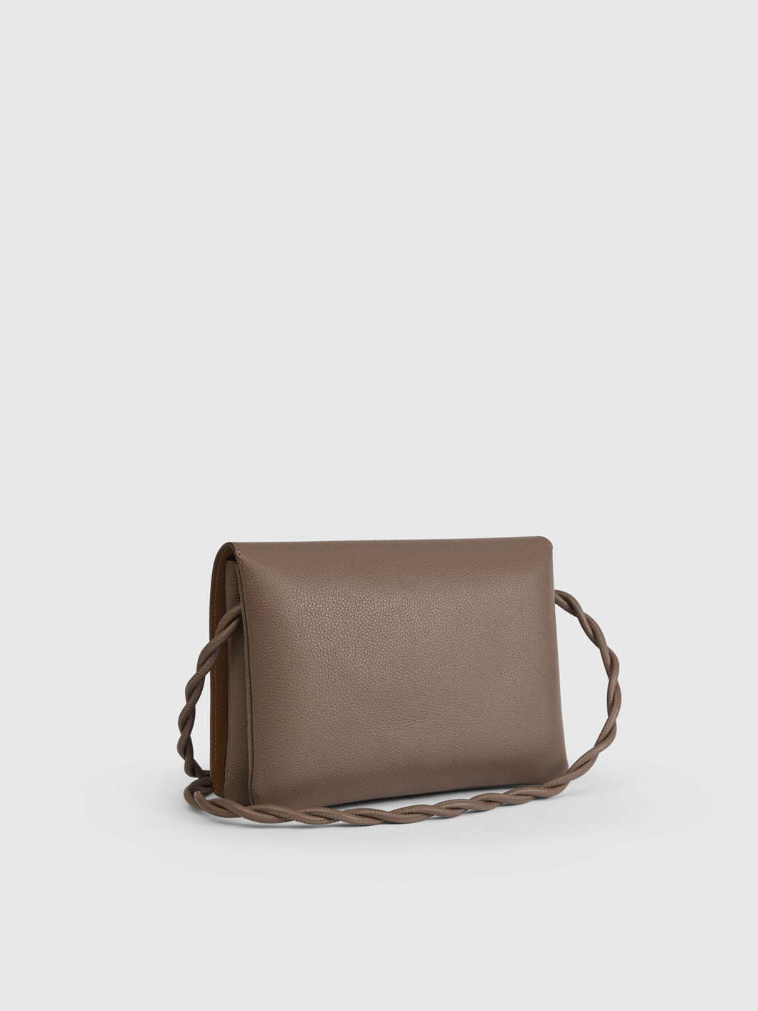 Duronia Tahini Grained Leather Mini crossbody bag