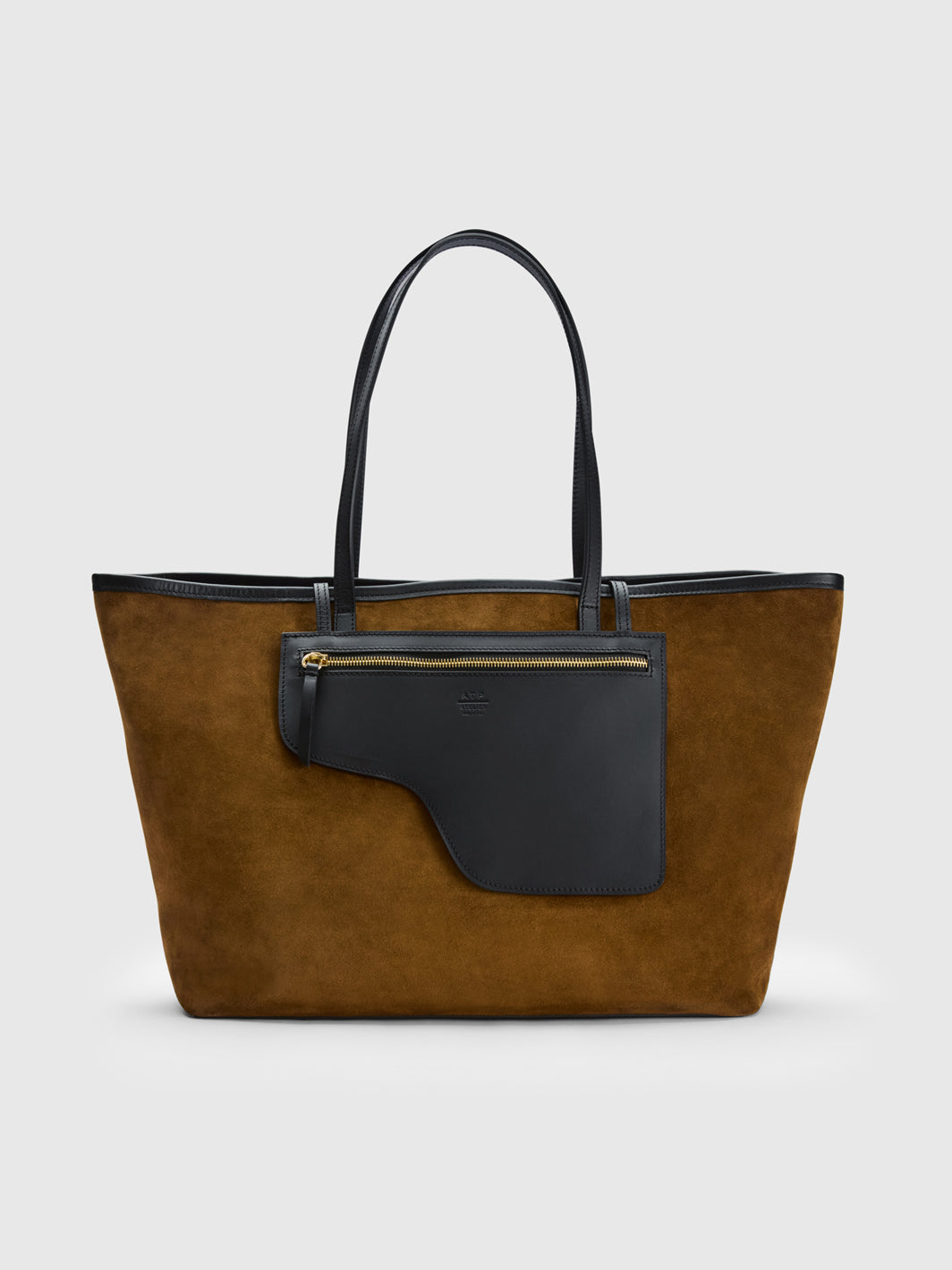 Eraclea Cannella/Black Suede/Leather Large tote bag
