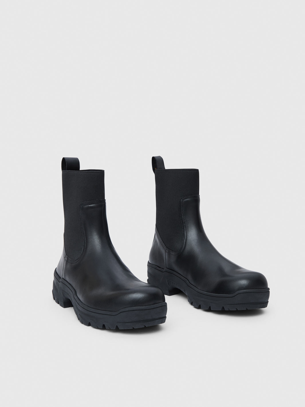 若者に人気のブランド Leather Black Feltre Boots Atelier ATP – 靴
