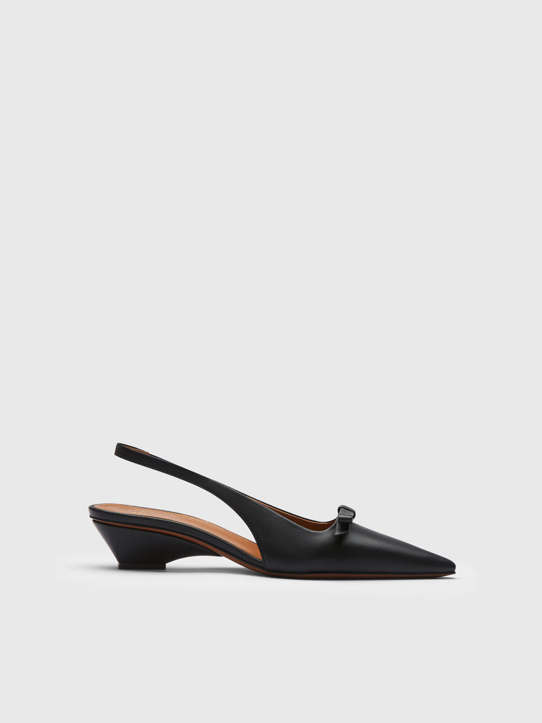 Fumane Black Nappa Slingbacks