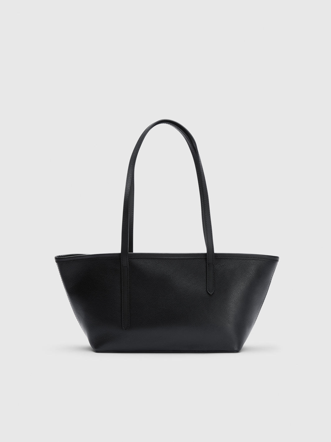 Gaiba Black Grained Leather/Leather Mini tote bag