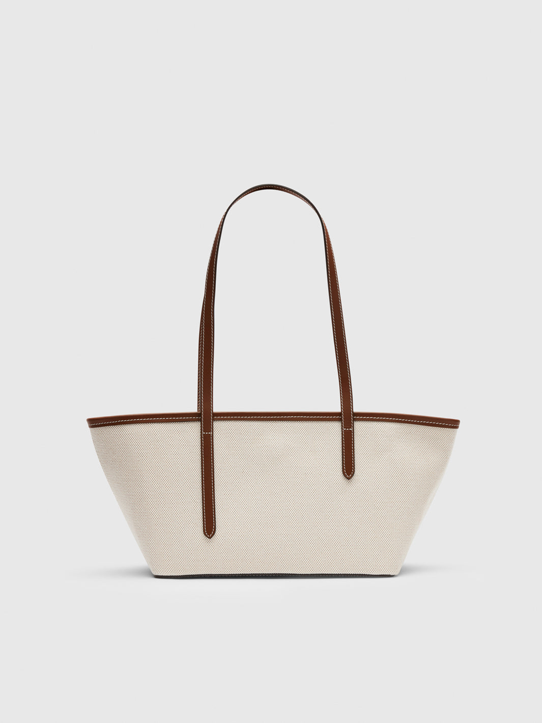 Gaiba Ecru/Cannella Canvas/Leather Mini tote bag