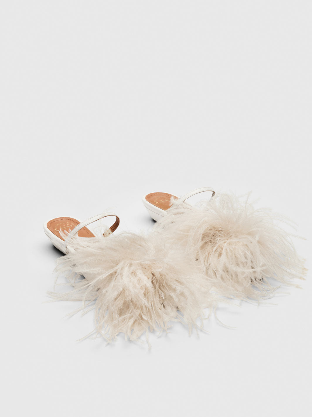Gesualdo Linen Nappa/Feathers Sandals