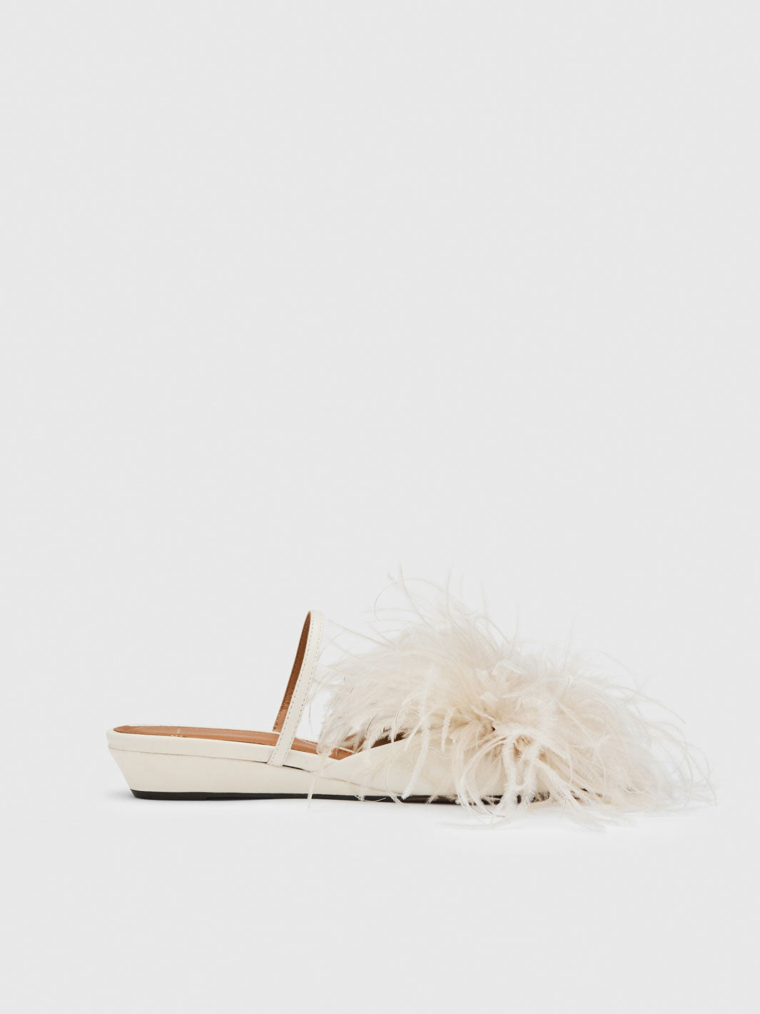 Gesualdo Linen Nappa/Feathers Sandals