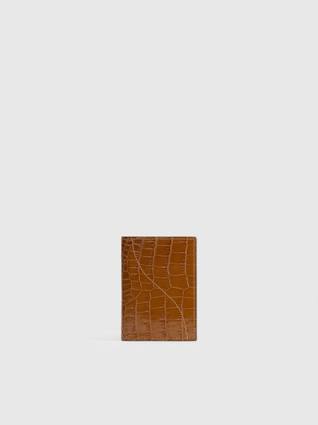 Jelsi Cannella Printed Croco/Leather Passport holder | ATP Atelier